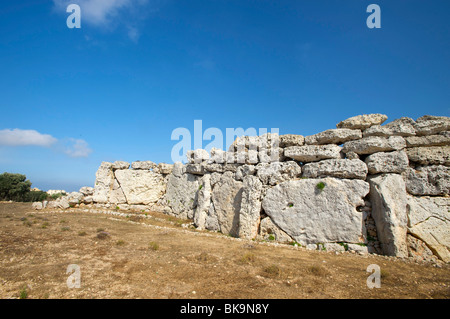 Les temples de Ggantija sur l'île de Gozo, Malte, Europe Banque D'Images