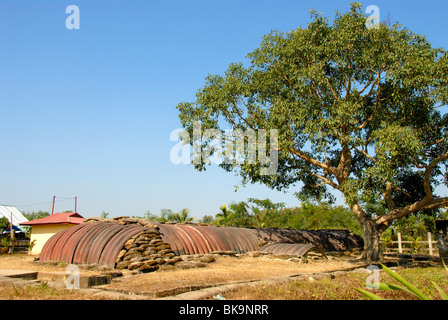 Première Guerre d'Indochine 1954, bunker du colonel commandant français Christian de Castries, Dien Bien Phu, Vietnam, Asie du sud-est, Banque D'Images