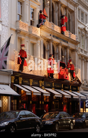 Boutique Cartier à Noël, Old Bond Street Londres Banque D'Images