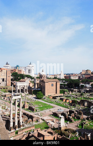 Vue sur le Forum Romain, Rome, Italie Banque D'Images