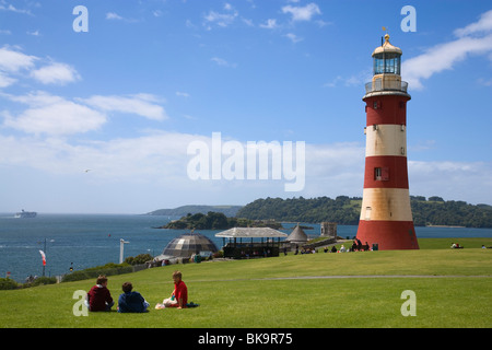 Smeaton's Tower, the Hoe, Plymouth, Devon, Angleterre, Royaume-Uni Banque D'Images