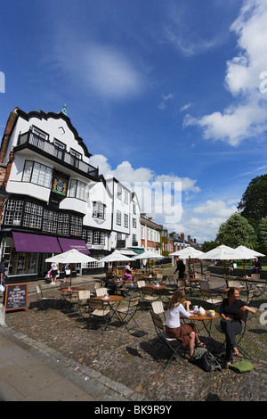 Mols Café à proximité de la Cathédrale, Exeter, Devon, Angleterre, Royaume-Uni Banque D'Images