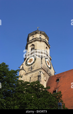 Collégiale, Stuttgart, Bade-Wurtemberg, Allemagne Banque D'Images