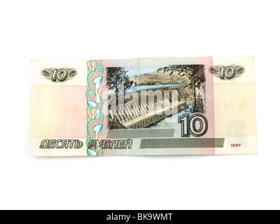 Billet de 10 Roubles russes Banque D'Images