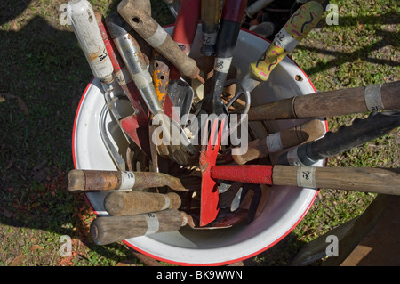 Festival Spring Garden Kanapaha Gainesville Floride vieux jardin Outils de vente utilisé Banque D'Images