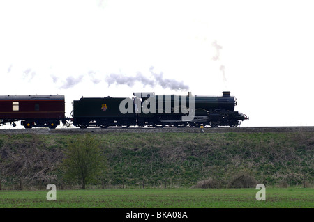 Vue côté train à vapeur, UK Banque D'Images