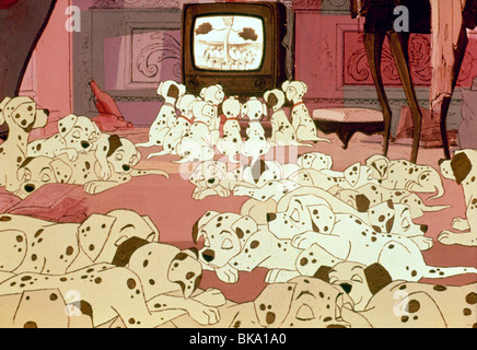 Les 101 Dalmatiens (ANI - 1961) CRÉDIT D'ANIMATION DISNEY OOD 011 Banque D'Images