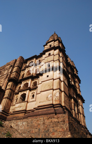 Palace à Orcha, Madhya Pradesh, Inde. Banque D'Images