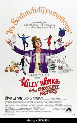 Willy Wonka et la Chocolaterie Année : 1971- USA Réalisation : Mel Stuart Gene Wilder Film poster (USA) Banque D'Images