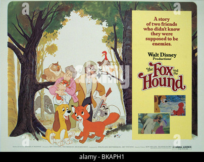 LE RENARD ET LE CHIEN COURANT (ANI - 1981) ANIMATION CRÉDIT DISNEY POSTER FATH 013 MOVIESTORE COLLECTION LTD Banque D'Images