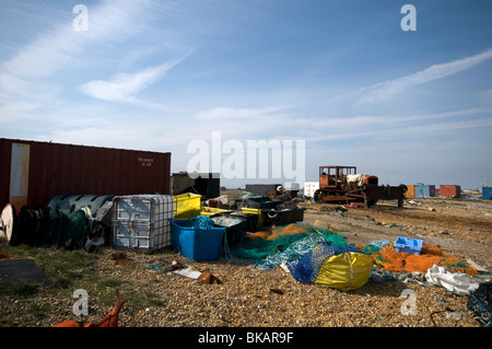 Bateaux de pêche sur dormeur beach Banque D'Images