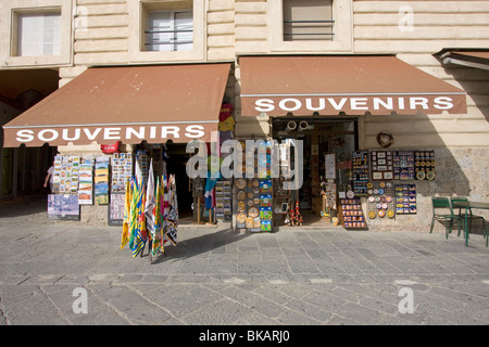 Boutique de souvenirs à la Piazza del Campo à Sienne, Italie Banque D'Images