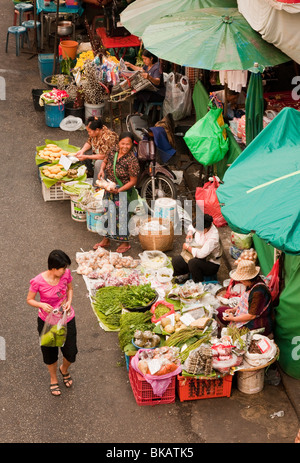 La place de marché, près de Chinatown et de la rivière Ping, Chiang Mai, Thaïlande. Banque D'Images