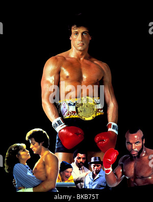 ROCKY III (1982), Sylvester Stallone, Talia Shire, Carl Weathers, Burgess Meredith, BURT YOUNG, MR T RK3 003OS Banque D'Images