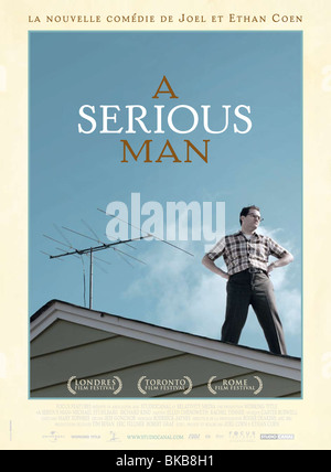 Un homme sérieux Année : 2009 Réalisateur : Ethan Coen, Joel Coen Michael Stuhlbarg affiche de film (fr) Banque D'Images