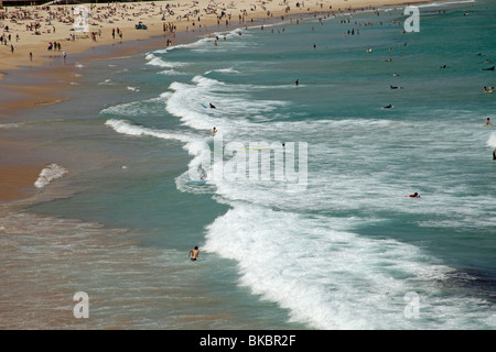 Célèbre Bondi Beach, Bondi de Sydney, New South Wales, Australia Banque D'Images