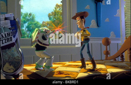 TOY STORY (1995), WOODY BUZZ L'ÉCLAIR D'ANIMATION TYSY 107 DISNEY CRÉDIT Banque D'Images