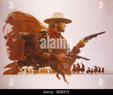 THE Outlaw Josey Wales (1976) POSTER OJW 002CP Banque D'Images