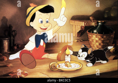 PINOCCHIO (ANI - 1940) CRÉDIT D'ANIMATION DISNEY BORNE 007L Banque D'Images