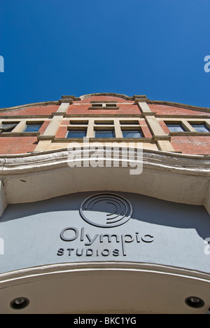 Nom et logo d'olympic studios, dans Barnes le sud-ouest de Londres, en Angleterre, un studio d'enregistrement de 1960 à 2009 Banque D'Images