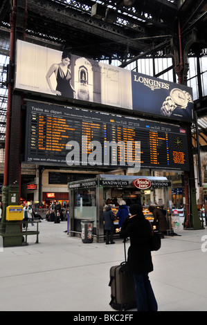 Chemins de fer gare, gare de Lyon, Paris Banque D'Images