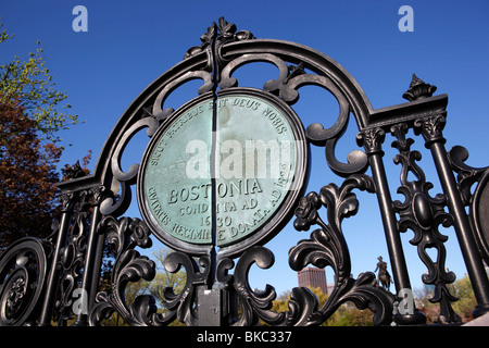 Porte d'entrée, le Jardin Public de Boston Banque D'Images