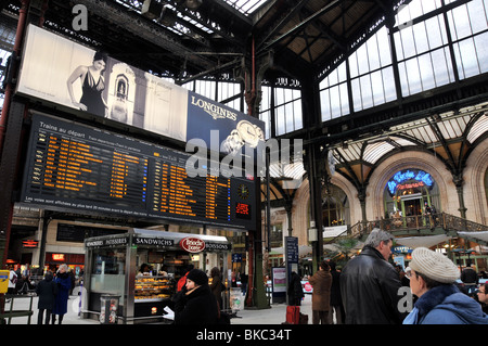 Chemins de fer gare, gare de Lyon, Paris, France Banque D'Images