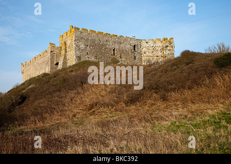 Château de Manorbier, Pembrokeshire Wales UK Banque D'Images