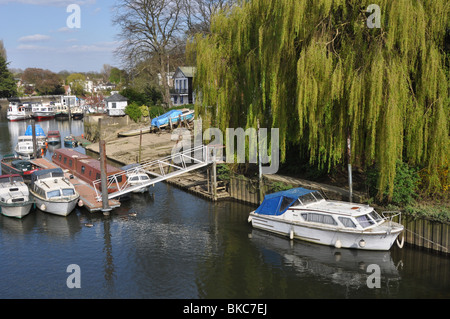 L'île Pie d'anguilles de la passerelle Twickenham Banque D'Images