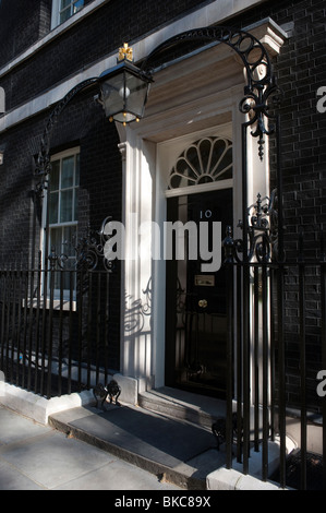 Au 10, Downing Street à Londres, Angleterre. Résidence du Premier ministre de Grande-Bretagne Banque D'Images
