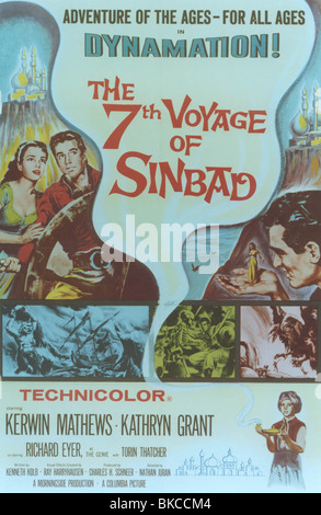 Le 7ème VOYAGE DE SINBAD (1958) LE SEPTIÈME VOYAGE DE SINBAD (ALT) POSTER SVSB 002CP Banque D'Images