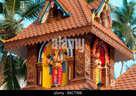 Temple hindou sur Hawa Beach, Kovalam, Kerala, Inde Banque D'Images