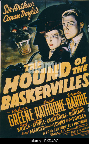 THE HOUND OF THE BASKERVILLES (1939) ANCIENNE HNBK 8139 CP Banque D'Images