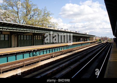 Métro, élevée, Bronx, NYC Banque D'Images