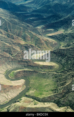 Grande Ronde, rivière, affluent de la rivière Snake, le sud-est de Washington, antenne Banque D'Images