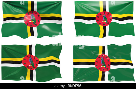 Grande Image du drapeau de la Dominique Banque D'Images