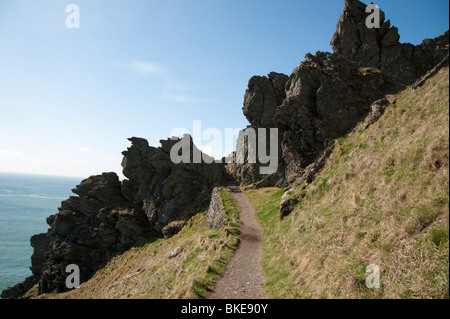 Chemin côtier du sud-ouest du Devon près de Salcombe,England UK Banque D'Images