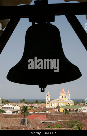 Vue depuis le clocher de l'Iglesia de La Merced, Granada, Nicaragua, Amérique Centrale Banque D'Images