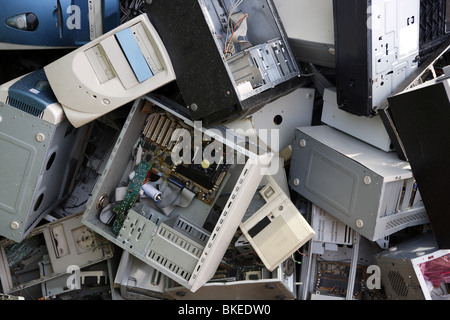 L'industrie de recyclage du matériel de bureau Ordinateur Banque D'Images