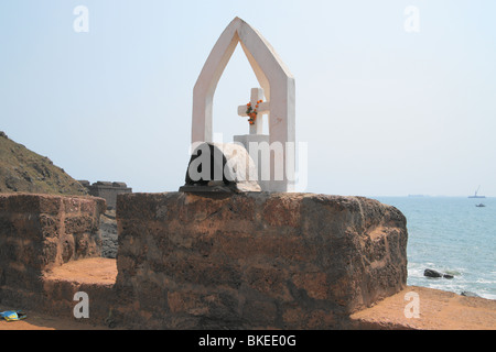 Fort Aguada l'intérieur de la paroi extérieure est une prison Banque D'Images