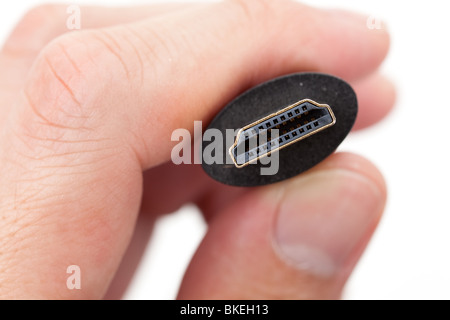 Câble HDMI close up shot Banque D'Images