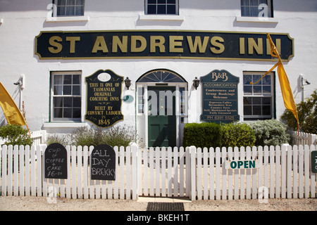 St Andrews Inn (auberge) 1845, Cleveland, Midlands, Tasmanie, Australie Banque D'Images