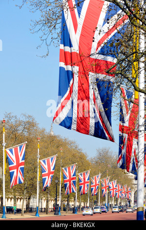 Drapeaux Union Jack Banque D'Images