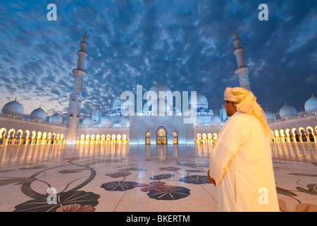 Mosquée Sheikh Zayed Bin Sultan Al Nahyan, Abu Dhabi, Émirats arabes unis, ÉMIRATS ARABES UNIS - M.R Banque D'Images