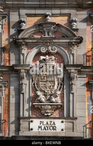 Plaza Mayor Madrid Espagne Spanish Town City Square Banque D'Images