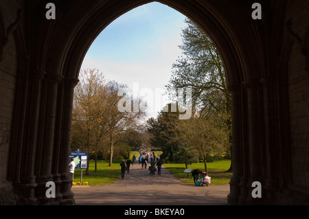 L'entrée de l'abbaye de Bury Saint Edmunds, Suffolk , Bretagne , France Banque D'Images