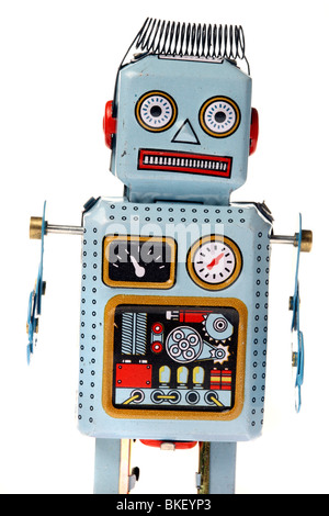 Les jouets, robot composé de métal, d'une liquidation robot avec une clé dans le dos Banque D'Images