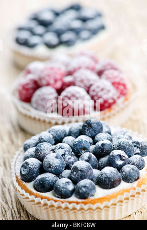 Libre de fancy gourmet dessert tartelettes aux petits fruits Banque D'Images