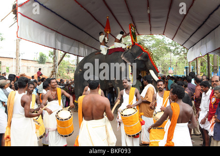 Festival du Temple de Varkala, Kerala, Inde Banque D'Images