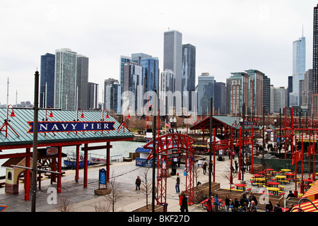 Le Navy Pier à Chicago, IL. Banque D'Images